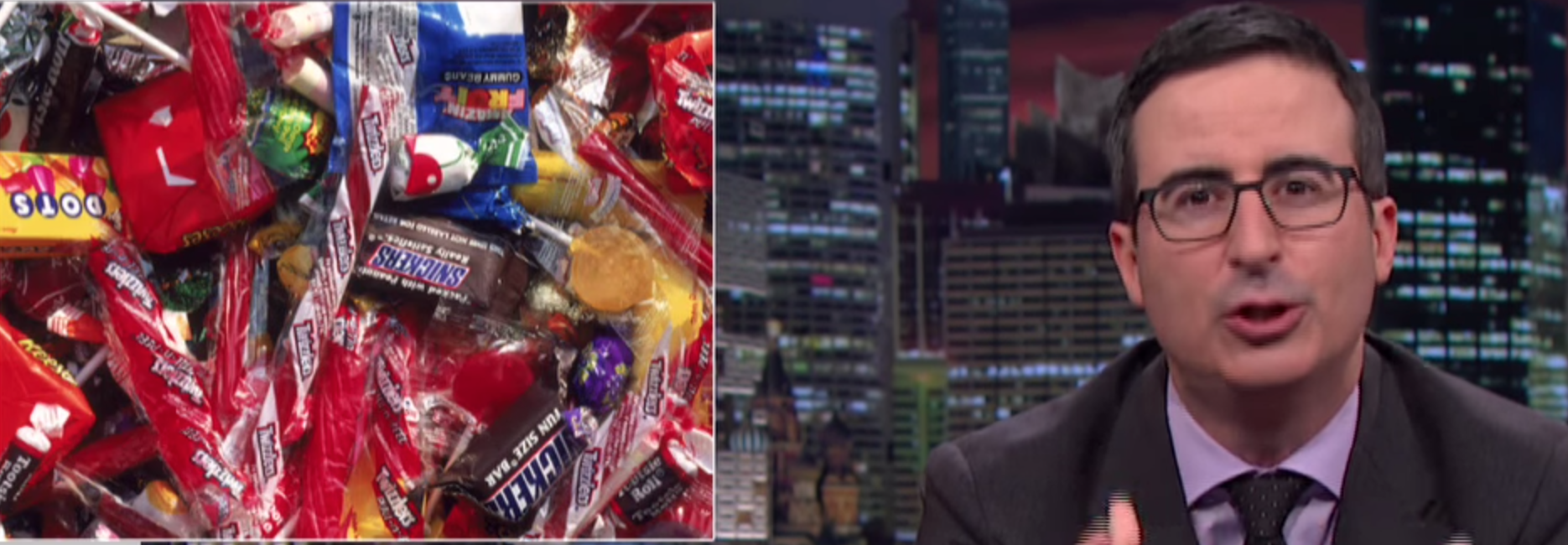 John Oliver explains the risks of too many spoonfuls of sugar
