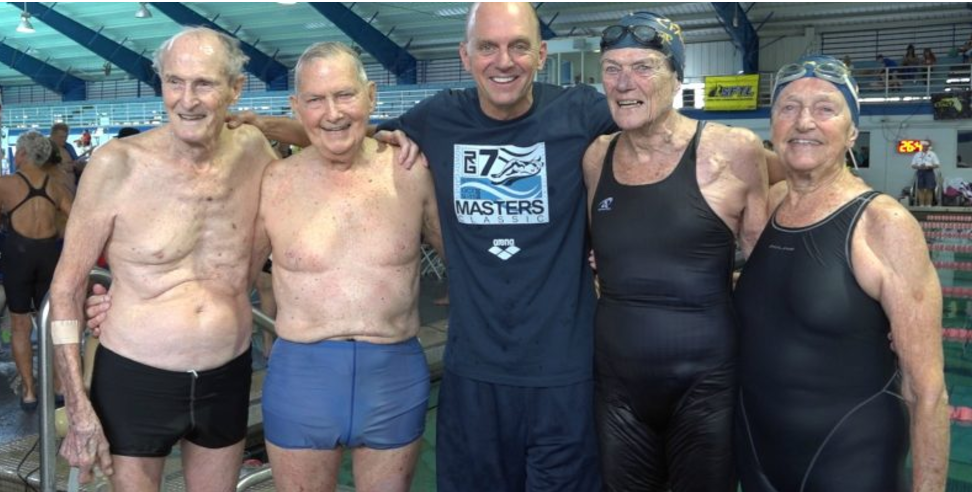 Video: Four older adults beat world record in freestyle relay